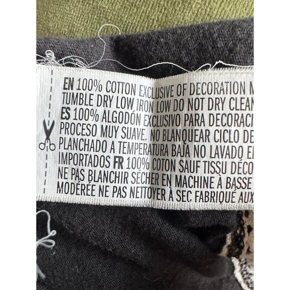 100 Percent Cotton C’est La Vie Black Graphic Crop Tank Top Sleeveless Small - Picture 5 of 7